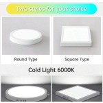 CANMEIJIA LED吸顶灯，家居照明面板灯，室内照明灯具，LED嵌入式灯，现代简约吊灯，浴室灯，10W/20W/30W，方形/圆形，白光，吸顶/嵌入式，110-265V，适用于客厅/卧室/浴室/厨房/阳台/餐厅/走廊/楼梯/阁楼/仓库/商店/露台/车库/门厅/育儿室/玄关。请根据使用需求选择合适的尺寸。