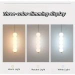 1 件现代 LED 吊灯灯具，3 色可调，抛光金属半嵌入式安装，亚克力灯罩，开关控制，硬接线，110V-240V，包括安装硬件 - 非常适合卧室、走廊、重点照明