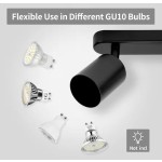 GU10 嵌入式吸顶灯，矩形/圆形吊灯，房间装饰 LED 吸顶灯，铝制现代家居装饰聚光灯，黑色/白色，可更换 GU10 灯泡，可选带/不带灯泡，适用于客厅、餐厅、卧室、厨房、走廊、咖啡厅、展览厅、阅览室、酒吧、走廊、酒店、服装店、陈列室，尺寸和形状可定制