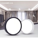 CANMEIJIA 1 件黑色铝制 LED 嵌入式吸顶灯，室内表面安装筒灯，聚光灯，AC185-265V，3 种色温模式（暖白、自然白、冷白），小巧尺寸，高输出，适用于卧室、客厅、厨房、浴室、购物中心