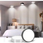 CANMEIJIA 1 件黑色铝制 LED 嵌入式吸顶灯，室内表面安装筒灯，聚光灯，AC185-265V，3 种色温模式（暖白、自然白、冷白），小巧尺寸，高输出，适用于卧室、客厅、厨房、浴室、购物中心