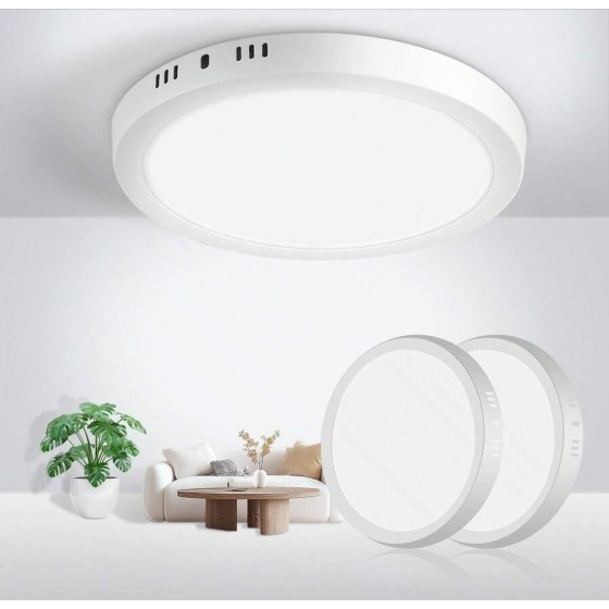 CANMEIJIA 1 件明亮高显示 LED 吸顶灯，现代风格白色吸顶灯，110V 220V LED 房间灯，强电安装，卧室装饰灯，适用于客厅、厨房、餐厅、走廊、商场