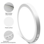 CANMEIJIA 1 件明亮高显示 LED 吸顶灯，现代风格白色吸顶灯，110V 220V LED 房间灯，强电安装，卧室装饰灯，适用于客厅、厨房、餐厅、走廊、商场