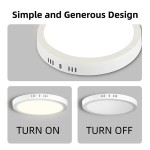 CANMEIJIA 1 件明亮高显示 LED 吸顶灯，现代风格白色吸顶灯，110V 220V LED 房间灯，强电安装，卧室装饰灯，适用于客厅、厨房、餐厅、走廊、商场