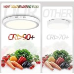 CANMEIJIA 1 件明亮高显示 LED 吸顶灯，现代风格白色吸顶灯，110V 220V LED 房间灯，强电安装，卧室装饰灯，适用于客厅、厨房、餐厅、走廊、商场