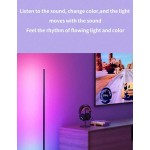 转角落地灯 智能 RGB-IC LED 转角灯，配备应用程序和遥控器，1600 万种颜色和 68 种以上场景，音乐同步，定时器设置 - 非常适合客厅、卧室和游戏室