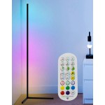 转角落地灯 智能 RGB-IC LED 转角灯，配备应用程序和遥控器，1600 万种颜色和 68 种以上场景，音乐同步，定时器设置 - 非常适合客厅、卧室和游戏室