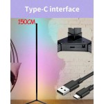 转角落地灯 智能 RGB-IC LED 转角灯，配备应用程序和遥控器，1600 万种颜色和 68 种以上场景，音乐同步，定时器设置 - 非常适合客厅、卧室和游戏室