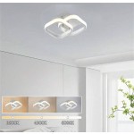 1 件 LED 吸顶灯，可调色温 (3000K-6000K)，半嵌入式安装，简约设计，适用于客厅、咖啡厅、走廊、卧室、厨房，时尚吸顶灯，塑料灯罩，LED 天花板灯