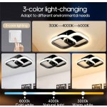 1 件 LED 吸顶灯，可调色温 (3000K-6000K)，半嵌入式安装，简约设计，适用于客厅、咖啡厅、走廊、卧室、厨房，时尚吸顶灯，塑料灯罩，LED 天花板灯