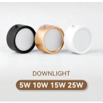 5W/10W/15W/25W 嵌入式吸顶灯，现代装饰筒灯，黑色/白色/金色，暖白/中性白/冷白 LED 吸顶灯，适用于客厅、卧室、走廊、阳台、厨房、橱柜、浴室、玄关、服装店、酒店、商店、图书馆、酒吧、大厅、仓库
