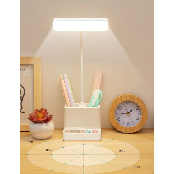 1 件装多功能 LED 台灯、手机座、笔筒、学生宿舍护眼阅读灯、台灯