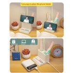 1 件装多功能 LED 台灯、手机座、笔筒、学生宿舍护眼阅读灯、台灯