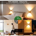 LED感應壁燈 無線裝飾壁燈 護眼LED壁燈 電池供電小夜燈 適用於走廊、浴室、臥室、廚房、居家裝飾、客廳裝飾