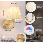 電池供電壁燈，無線充電遙控壁燈，可調光，15色RGB，定時功能，適用於客廳、臥室、玄關，金色，美學居家風