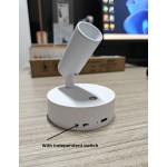 1個無線三色可調光壁燈（附開關）ABS材質 USB充電式 內建大容量電池 觸控定時 遙控控制 聚光壁燈 洗牆燈 繪畫燈 床頭夜燈 樹燈 閱讀燈 辦公護眼燈 適用於客廳臥室廚房照明