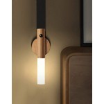 1/2/3件組 感應式小夜燈 磁吸式木質壁燈 室內LED充電便攜燈 適用衣櫃、走廊、臥室、衣櫥、書桌、樓梯、櫥櫃