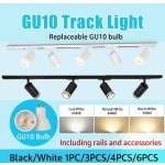 （套装）3个/4个/6个LED吸顶灯 GU10吊灯，可更换灯泡 110V-220V轨道灯，嵌入式射灯，适用于家居装饰卧室吊灯壁灯