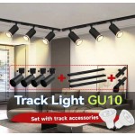 （套装）3个/4个/6个LED吸顶灯 GU10吊灯，可更换灯泡 110V-220V轨道灯，嵌入式射灯，适用于家居装饰卧室吊灯壁灯