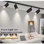 （套装）3个/4个/6个LED吸顶灯 GU10吊灯，可更换灯泡 110V-220V轨道灯，嵌入式射灯，适用于家居装饰卧室吊灯壁灯