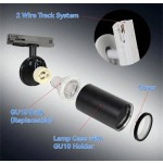 （套装）3个/4个/6个LED吸顶灯 GU10吊灯，可更换灯泡 110V-220V轨道灯，嵌入式射灯，适用于家居装饰卧室吊灯壁灯
