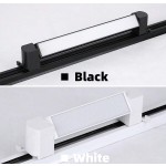CANMEIJIA 线性轨道灯，吸顶聚光灯，泛光灯。中性/暖/冷白色金属铝 + PC，AC110-240V，180° 左/右可调。黑色/白色。（不含配件）适用于卧室、书房、客厅、衣柜、展示柜、陈列室、商店、画廊、走廊、餐厅、服装店、酒吧