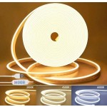 1 个 USB LED 灯带户外霓虹灯带，IP67 防水，暖白至冷白可弯曲 LED 灯带，3000K-6500K 可调光柔性霓虹灯绳，适用于屋檐、凉亭、万圣节装饰、派对装饰、婚礼装饰、室内外装饰