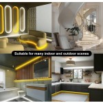 1 个 USB LED 灯带户外霓虹灯带，IP67 防水，暖白至冷白可弯曲 LED 灯带，3000K-6500K 可调光柔性霓虹灯绳，适用于屋檐、凉亭、万圣节装饰、派对装饰、婚礼装饰、室内外装饰