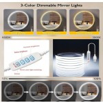 1 个 USB LED 灯带户外霓虹灯带，IP67 防水，暖白至冷白可弯曲 LED 灯带，3000K-6500K 可调光柔性霓虹灯绳，适用于屋檐、凉亭、万圣节装饰、派对装饰、婚礼装饰、室内外装饰