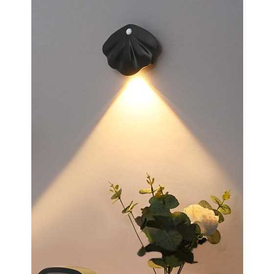 1入組LED運動感應夜燈帶USB可充電電池,三色牆水洗燈條帶磁扣適用於燈光在臥室,門廳,門廊