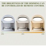 CANMEIJIA LED 吸顶灯、吊灯面板、浴室灯、亮色房间照明、简约风格黑色框架、家居装饰照明灯具、易于安装、220V，适用于办公室/浴室/卧室/客厅/书房/衣柜/厨房/走廊/入口/阳台/楼梯/小房间/出租单位。根据您的使用需求选择合适的尺寸。