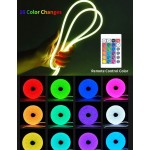 1/2/3/4/5/8/10m 柔性 RGB LED 霓虹燈條，附遙控調光，5V-USB 供電，適用於萬聖節與派對裝飾、廚房氛圍、電視背景照明、直播化妝鏡、浴室鏡補光燈條
