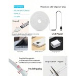 1/2/3/4/5/8/10m 柔性 RGB LED 霓虹燈條，附遙控調光，5V-USB 供電，適用於萬聖節與派對裝飾、廚房氛圍、電視背景照明、直播化妝鏡、浴室鏡補光燈條