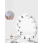 1入組4/6/8/10/12/14 LED 三色彩妝鏡前燈，全身照明燈，USB供電，適用於梳妝台、化妝鏡、家居裝飾及各種鏡子裝飾，具有可調節照明設計。