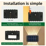 1/2 件 10 LED 太阳能壁灯，暖光/白光镍氢电池安全照明夜灯，带光传感器，户外花园装饰氛围灯，花园路灯，户外走廊灯和室内台灯，圣诞装饰，万圣节装饰，返校礼物
