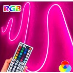 鮮豔 RGB LED 霓虹燈條 - 44 鍵遙控器、可彎曲、USB 供電、可變色氛圍燈，適用於臥室與戶外裝飾，安裝簡單、節能耐用，房間裝飾用品、家居裝飾品、臥室裝飾、生日