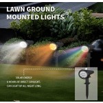 1/2件組太陽能戶外燈，附光感器，10 LED 白光/暖光/彩色光，嵌入式小徑草坪燈，多功能可拆卸壁燈，3種照明模式，戶外花園裝飾太陽能園藝燈，內建可充電電池太陽能板充電，適合庭院、小徑、花園、露營、露台