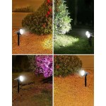 1件超亮戶外太陽能景觀投光燈，配備55顆LED燈珠用於夜間照明，太陽能花園燈用於庭院裝飾，附感應器、3種照明模式、耐用鋰電池，可拆卸壁燈/草坪燈，適用於草坪、別墅、萬聖節裝飾，角度可調，適合庭院、地面、花園、泳池、草坪