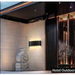 CANMEIJIA 2 件黑色/白色扇形壁灯，2W/4W/6W/8W/10W，LED 户外壁灯，IP65 防水，AC110-265V，简约室内壁灯灯具，适用于户外露台/楼梯/街道/室内/花园/客厅/浴室/厨房/卧室/走廊