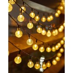 1入組20/30/50/100LED4/5/7/10M，8模式太陽能球形裝飾燈串，用於戶外庭院花園節日派對裝飾