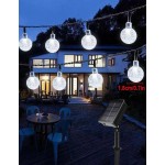 1入組20/30/50/100LED4/5/7/10M，8模式太陽能球形裝飾燈串，用於戶外庭院花園節日派對裝飾