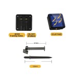 1入組20/30/50/100LED4/5/7/10M，8模式太陽能球形裝飾燈串，用於戶外庭院花園節日派對裝飾