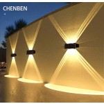 CANMEIJIA 太阳能壁灯，RGB 变色 LED 灯，大尺寸防水太阳能景观照明，现代家居装饰壁灯，适用于花园/停车场/外部走廊/入口/门廊/阳台/花坛/交叉路口/外墙/内墙/屋顶