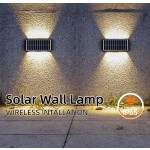 CANMEIJIA 太阳能壁灯，RGB 变色 LED 灯，大尺寸防水太阳能景观照明，现代家居装饰壁灯，适用于花园/停车场/外部走廊/入口/门廊/阳台/花坛/交叉路口/外墙/内墙/屋顶
