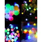 1 件 20/30/50/100Led 4/5/7/10M 8 模式太阳能球形灯泡串灯，适用于户外庭院装饰和节日装饰花园装饰秋季装饰房屋装饰户外装饰