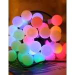 1 件 20/30/50/100Led 4/5/7/10M 8 模式太阳能球形灯泡串灯，适用于户外庭院装饰和节日装饰花园装饰秋季装饰房屋装饰户外装饰
