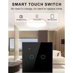 智能开关 EU WiFi - 带零线和不带零线两种版本 - 触摸式灯开关 400W 1/2/3/4 位 AC 220-240V - 可与 Alexa 和 Smart Life App 配合使用，实现语音控制 - 安装简便