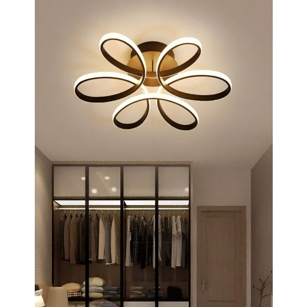 现代 LED 吸顶灯、家居装饰照明灯具、简约吸顶灯、优雅弧形设计、简约吸顶灯、装饰照明、暖白/冷白 2700-3500K/5500-6000K、铝/硅胶吸顶灯、黑色/白色、LED 吸顶灯、白光/暖光
