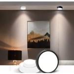 1 件白色嵌入式筒灯，现代 LED 吸顶灯，客厅/卧室吸顶灯，白色圆形 LED 面板灯，5W/10W/15W/25W，冷白/中性白/暖白，AC185-265V，易于安装，适用于卧室、客厅、厨房、走廊、楼梯、地下室、车库、酒吧、商场、书房、陈列室