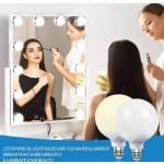 1 包 LED 球形灯泡，12/18/24/36W 梳妆台灯泡，日光 6000K/暖白 3000K，E27 底座，不可调光卧室化妆镜灯，LED 浴室灯